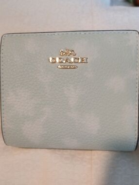 Mint Green Snap Wallet By Coach.NWT